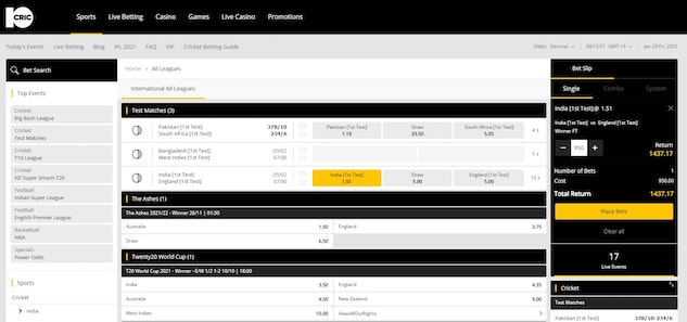 10cric cricket betting