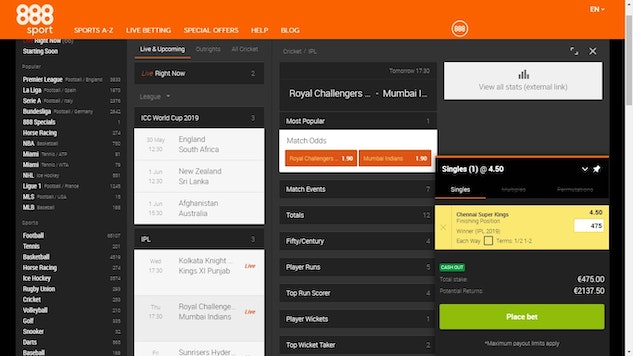 888Sport-India-Online-Cricket-Betting