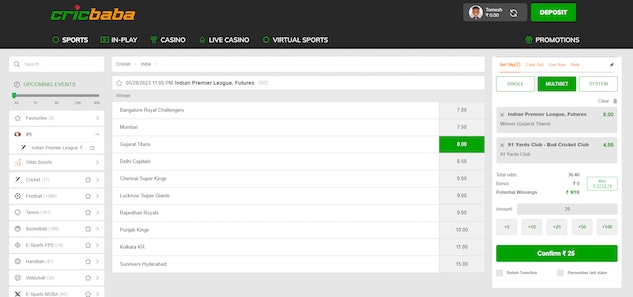 Cricbaba Sportsbook