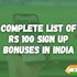 100 Rupees Sign Up Bonus Betting Sites