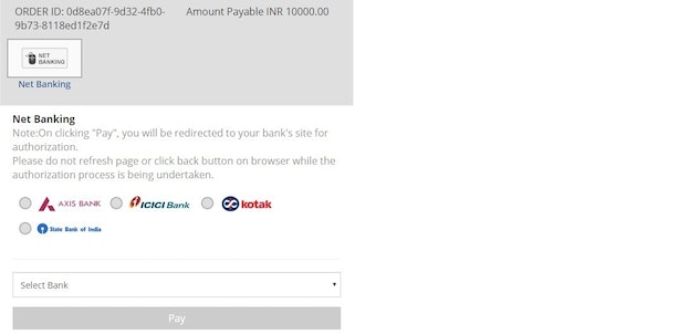 Betting deposit with bank transfer